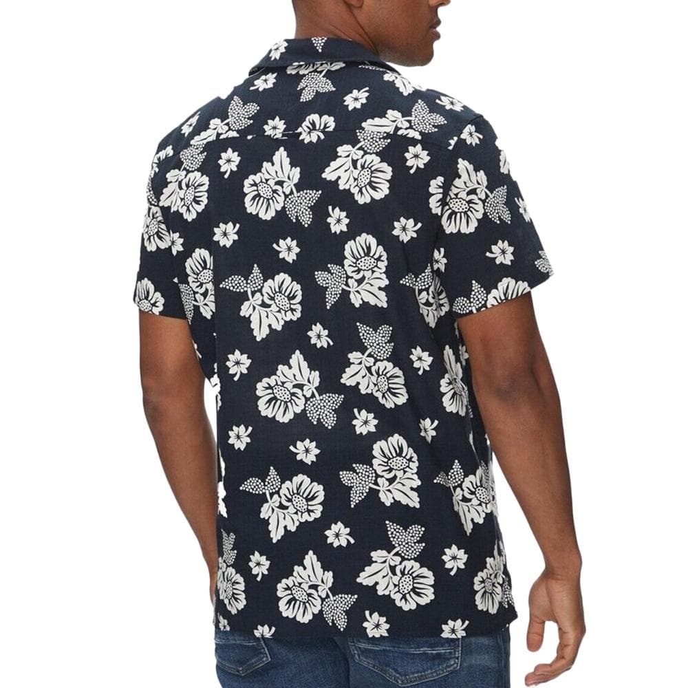 Chemise Marine à Motifs Homme Tommy Hilfiger Aop 2