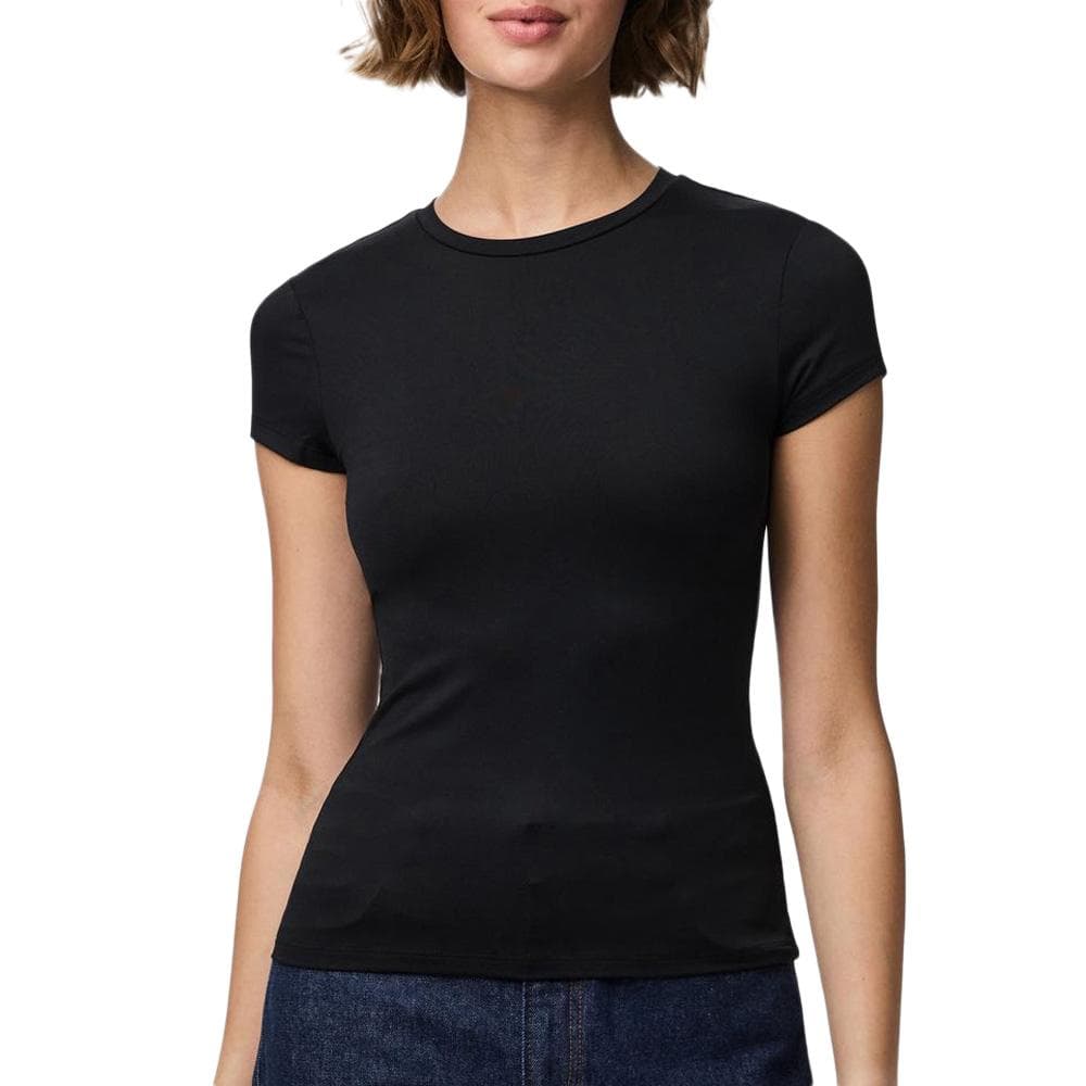 T-Shirt Noir Femme Pieces Fylla 3
