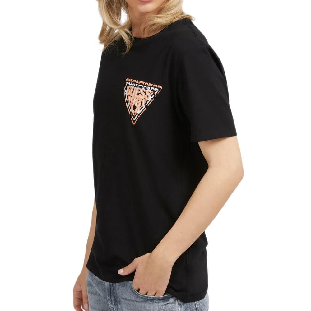 T-shirt Noir Homme Guess Puff 1