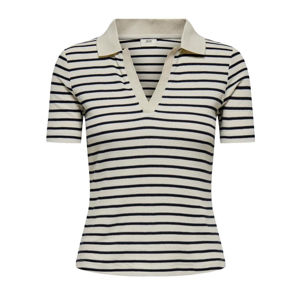 T-Shirt Beige/Marine Femme JDY Roma 1
