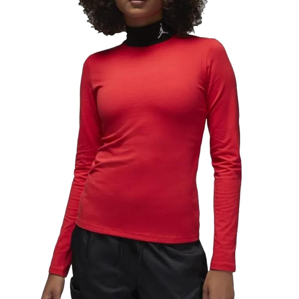 T-shirt Manches Longues Rouge Femme Nike Flight 1