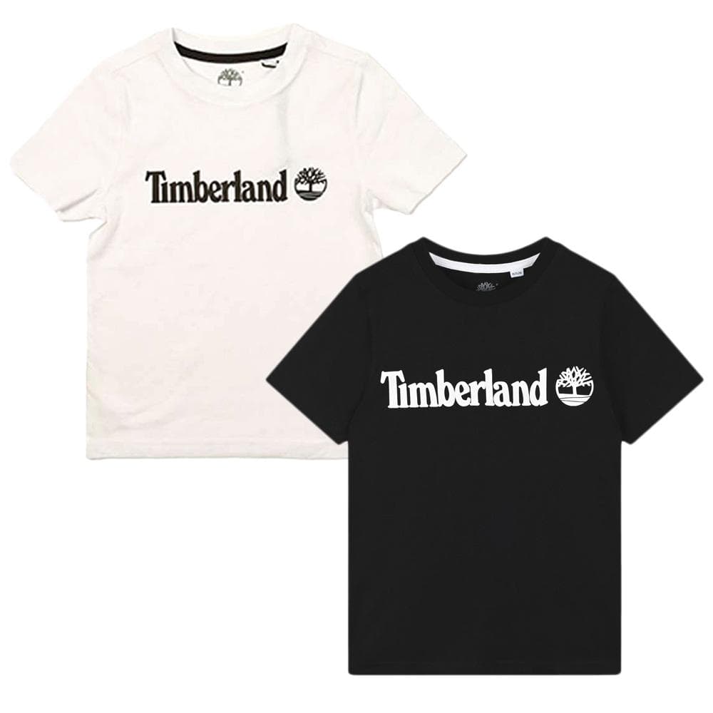 Lot de 2 T-Shirts Blanc/Noir GarçonTimberland T60145 1