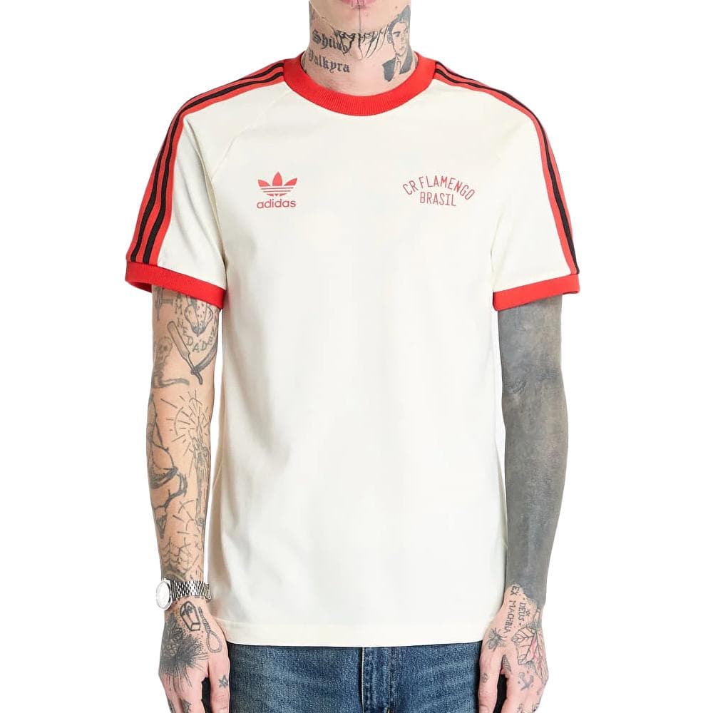 T-Shirt Blanc/Rouge Homme Adidas JF0434 1