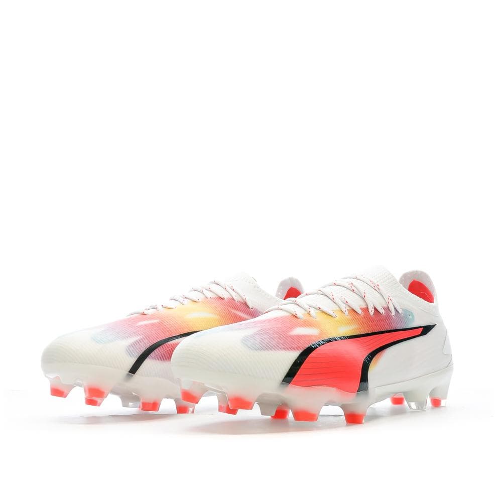 Chaussures de Football Blanches/Oranges Homme Puma Ultra Ultimate Fg/ag 6
