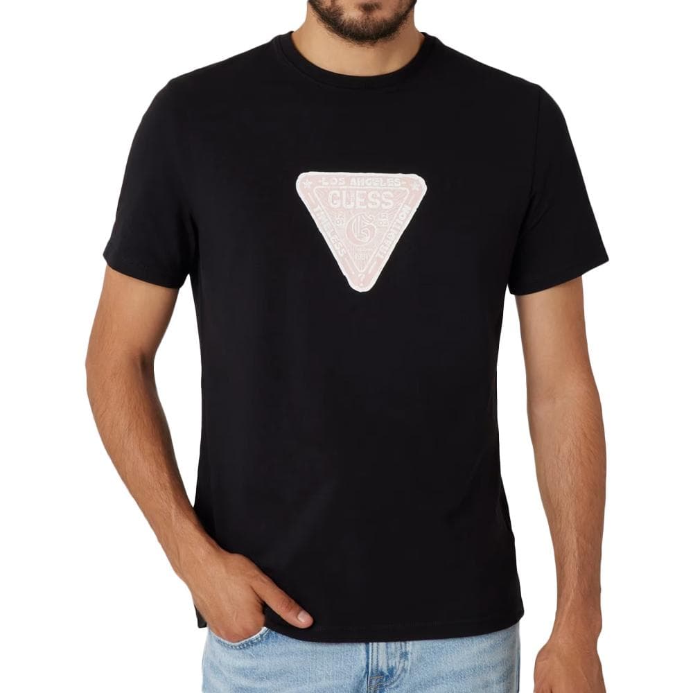 T-shirt Noir Homme Guess M4YI35J1314 1