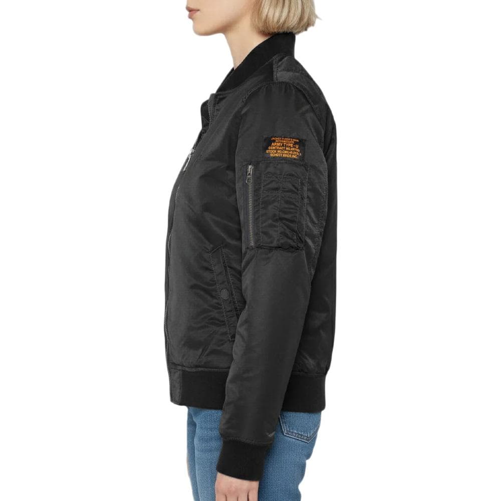 Bomber Noir Femme Schott Femme JET17W 3