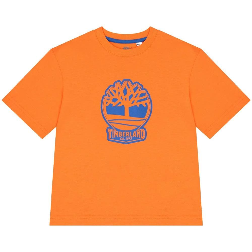 T-Shirt Orange Garçon Timberland T60422 Nectarine 2