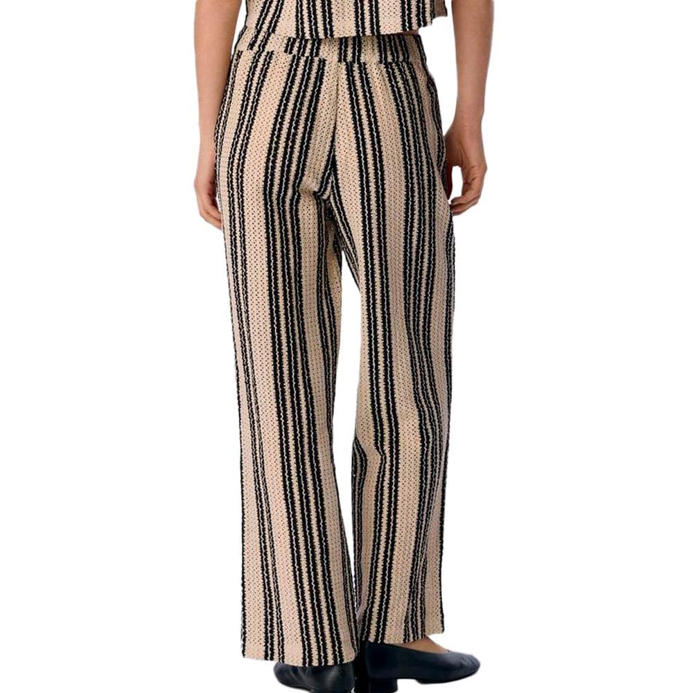 Pantalon Beige/Noir Femme Object Objolaf 2