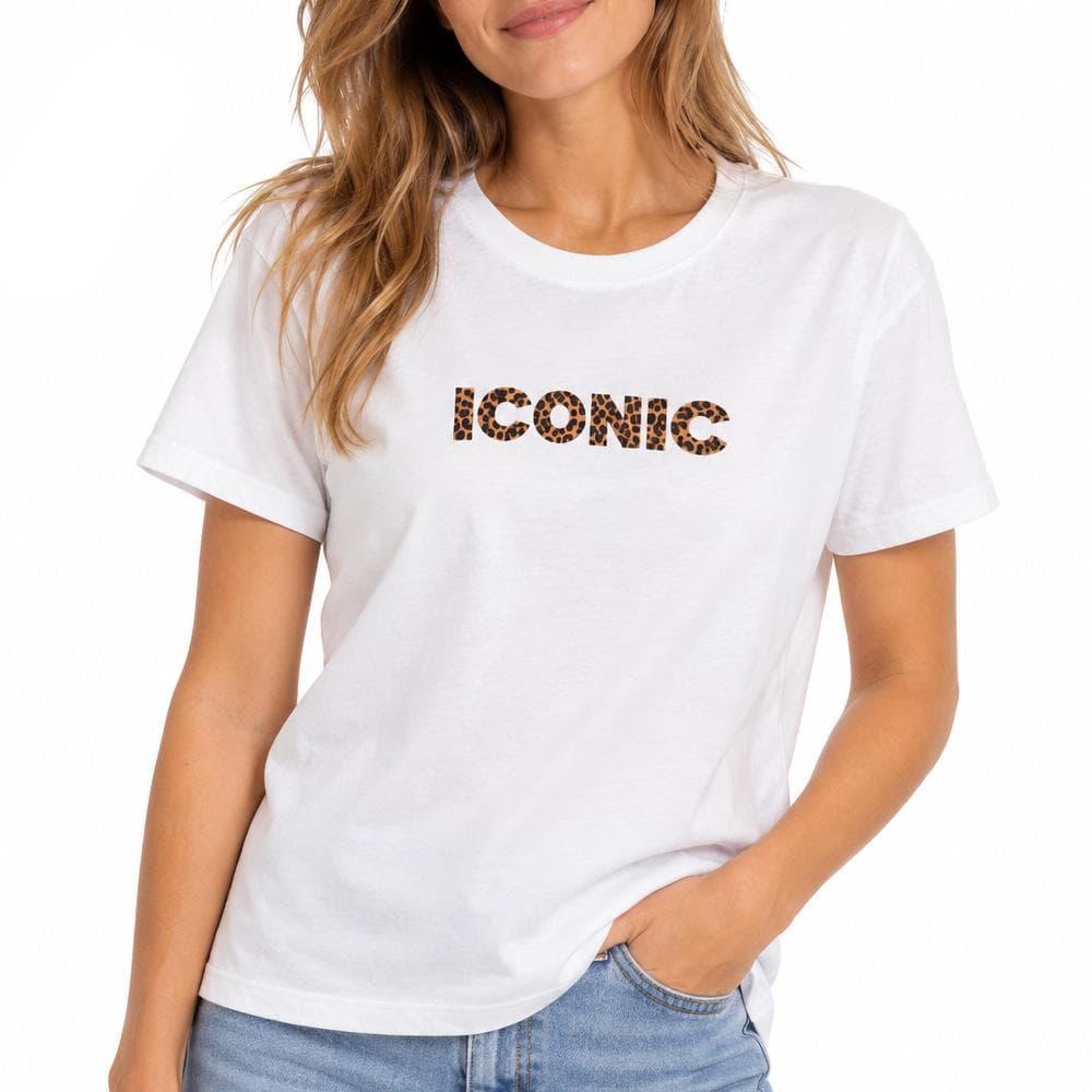 T-Shirt Blanc Femme Mère et Fille Iconic Leopard 1