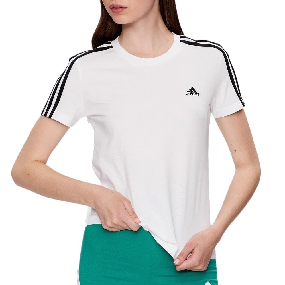 T-shirt Blanc/Noir Femme Adidas GL0783 1