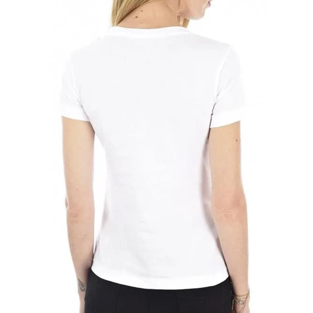 T-Shirt Blanc Femme Calvin Klein Jeans Embroidery Slim 2