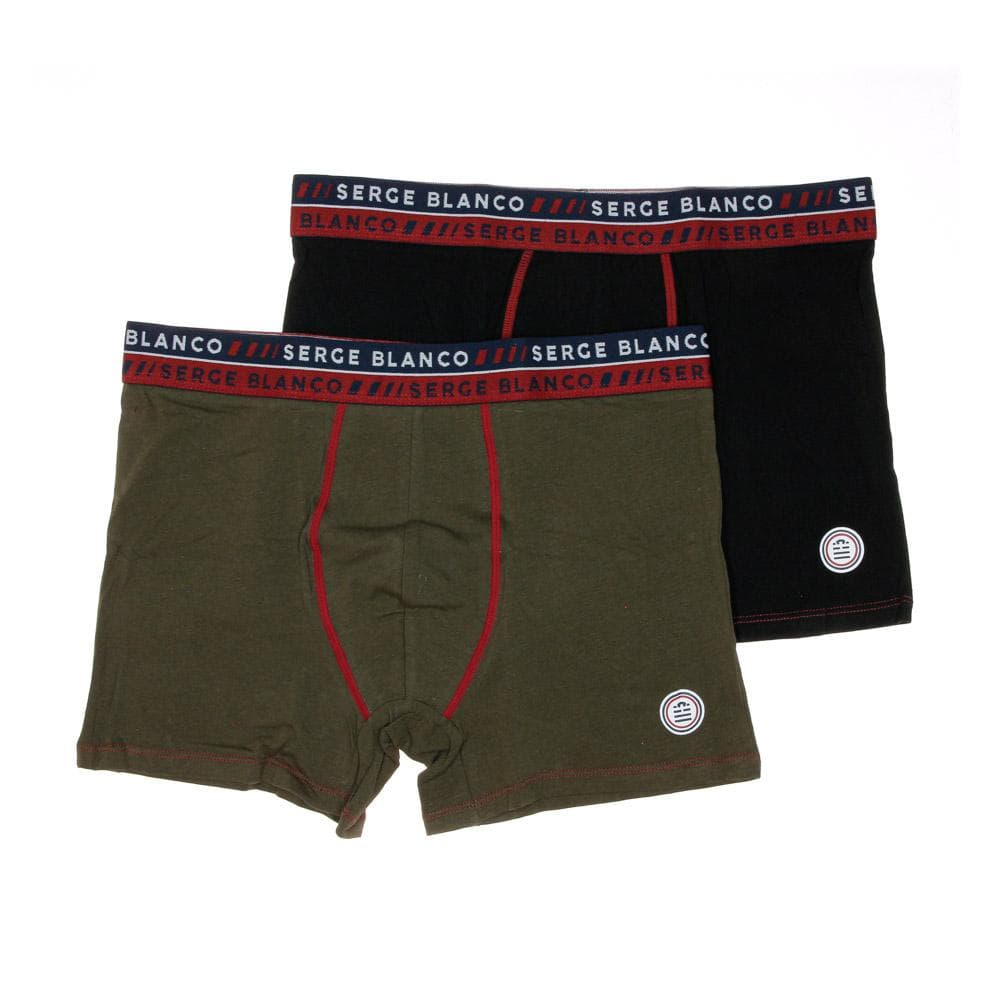 x2 Boxers Noir/Kaki Serge Homme Blanco Class3 1