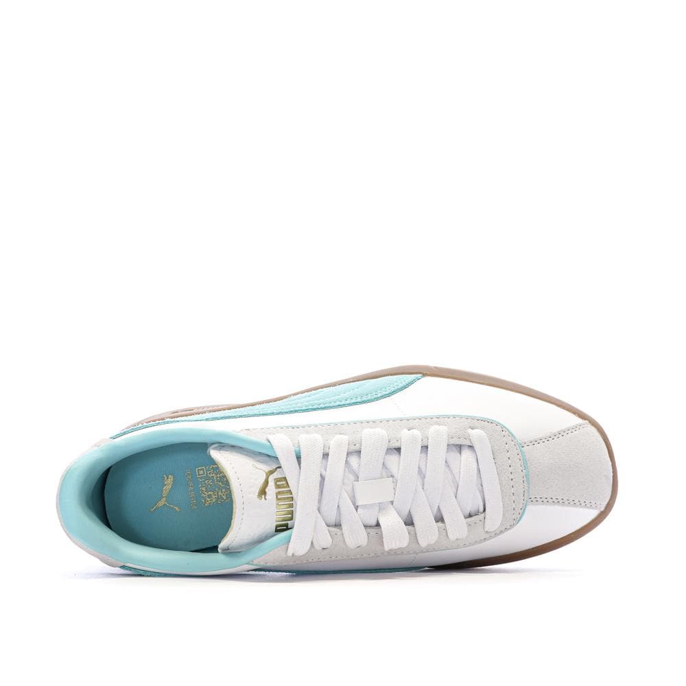 Baskets Blanches/Turquoise Femme Puma Club Klassika 4