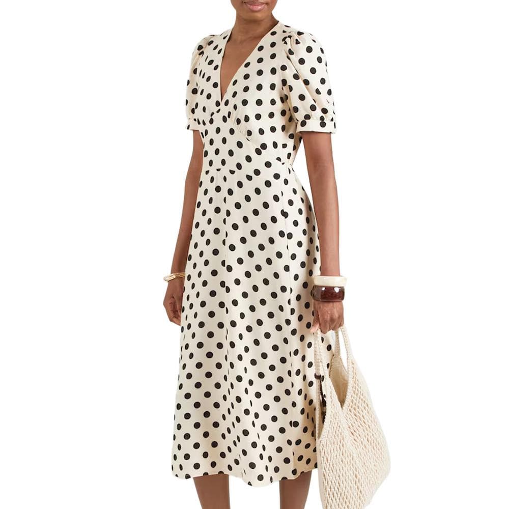 Robe Ecru à Pois Femme Morgan ROVITA 1