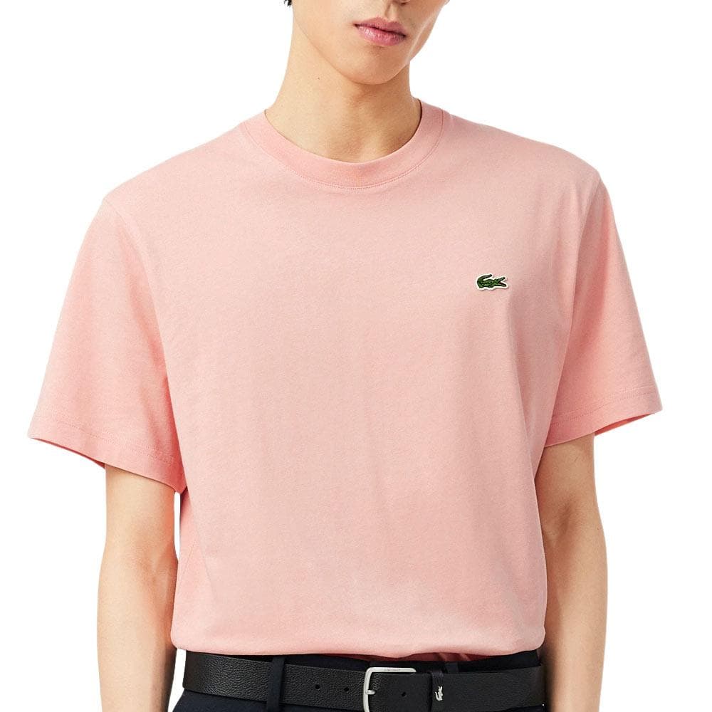 T-Shirt Rose Homme Lacoste Essentiel 1