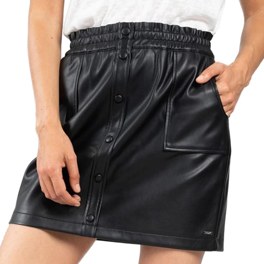 Jupe Noir Similicuir Femme Deeluxe Alya 1