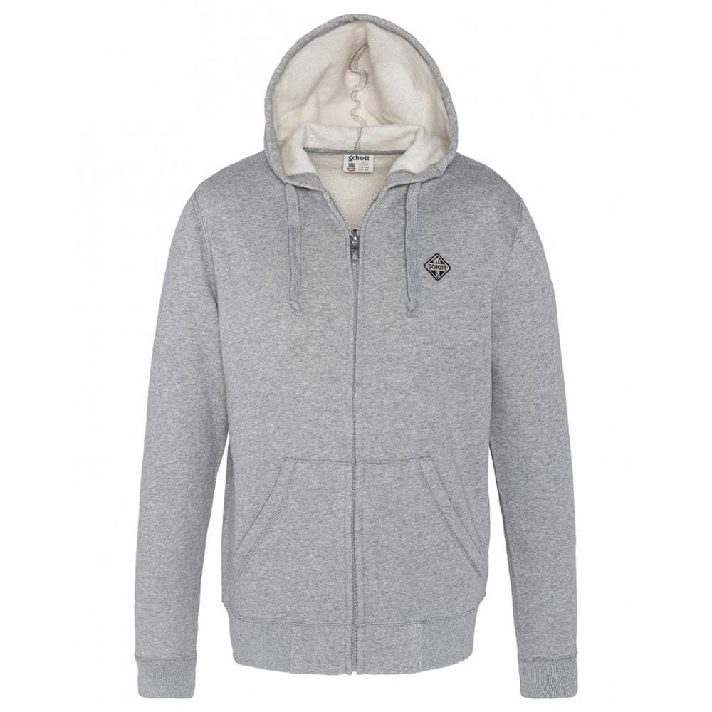 Sweat zippé gris Homme Schott SW 1