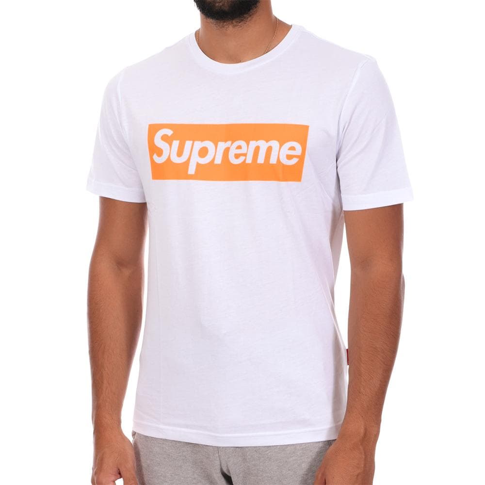 T-shirt Blanc/Orange Femme Supreme Grip Lidia 1