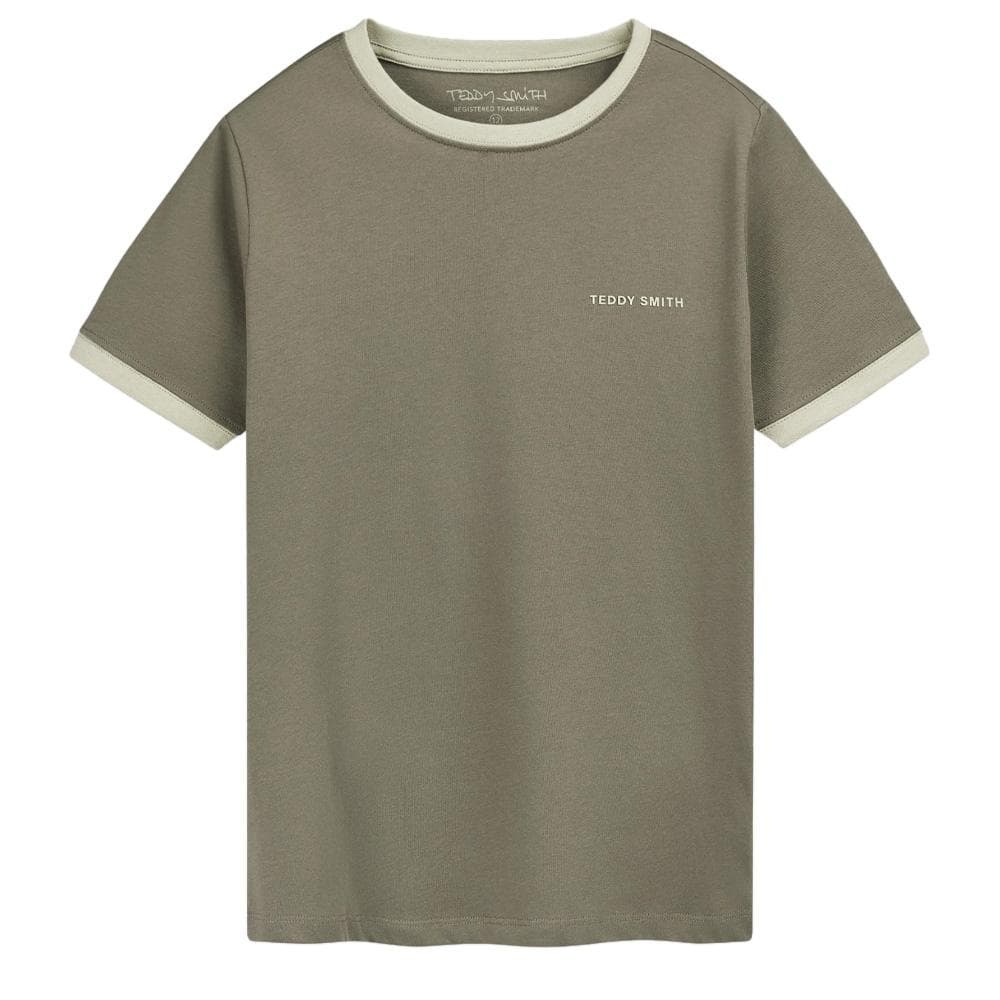 T-shirt Kaki/Beige Garçon Teddy Smith 61007493D 1