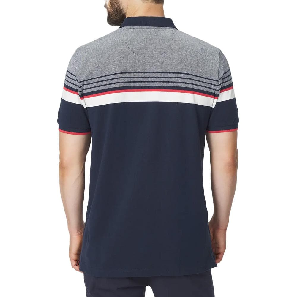Polo Marine/Blanche/Rose Homme TBS ELTONPOL 2