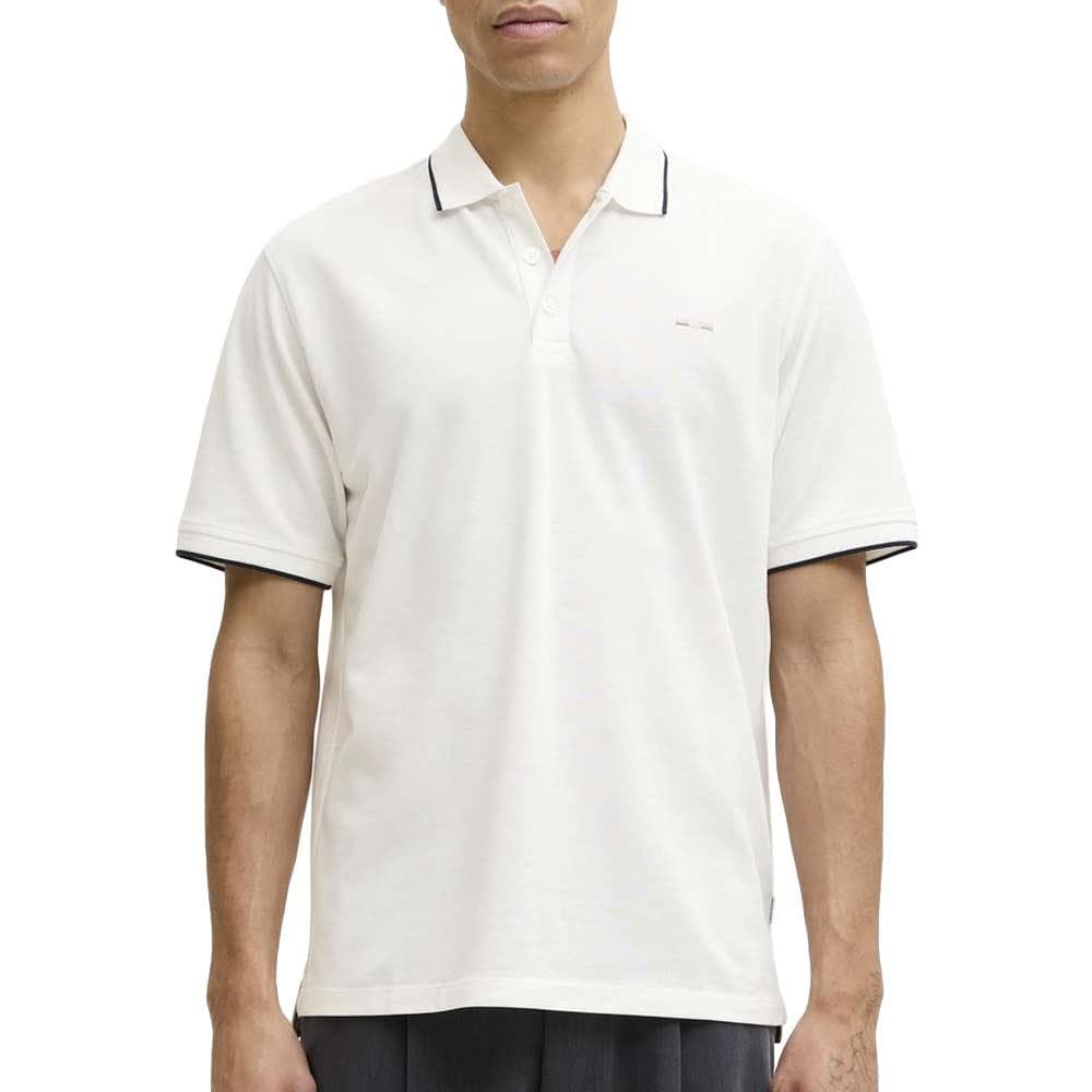 Polo Blanc Homme Jack & Jones Blualves 1