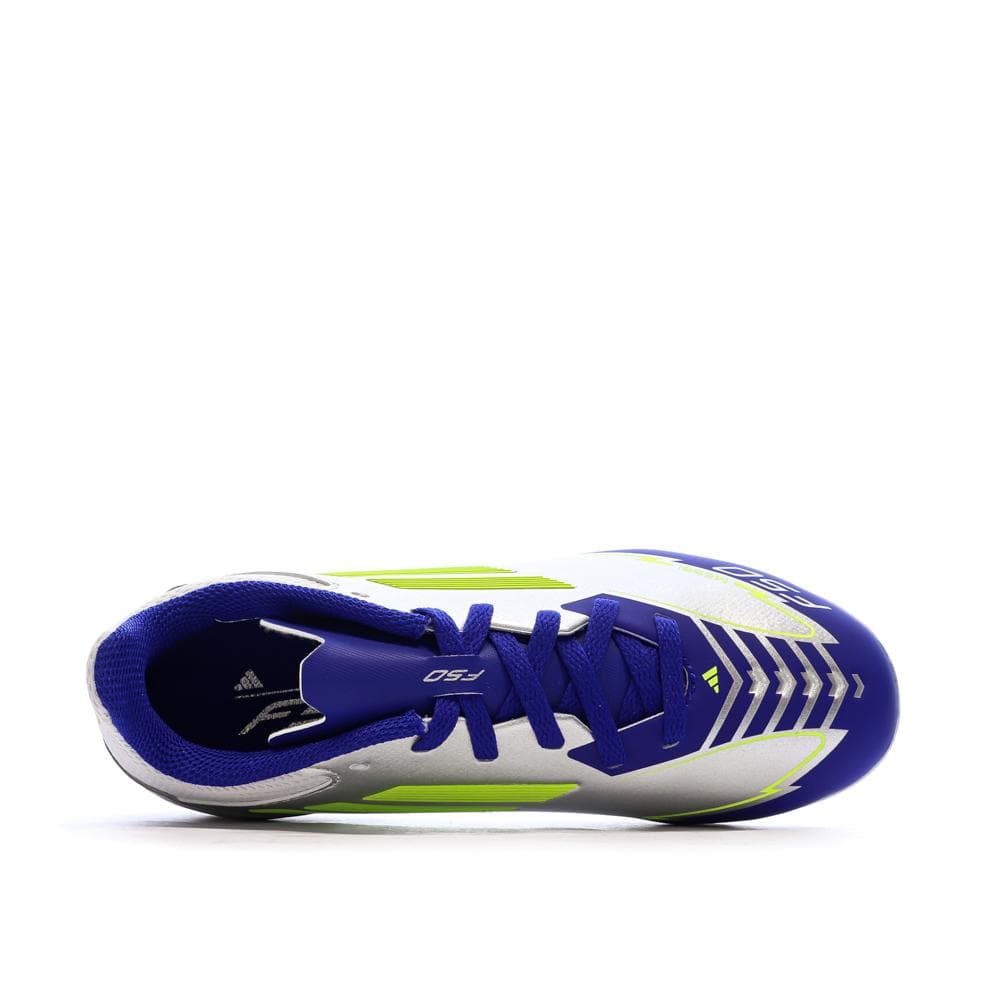 Chaussures de football Bleu/Argent Garçon Adidas F50 4