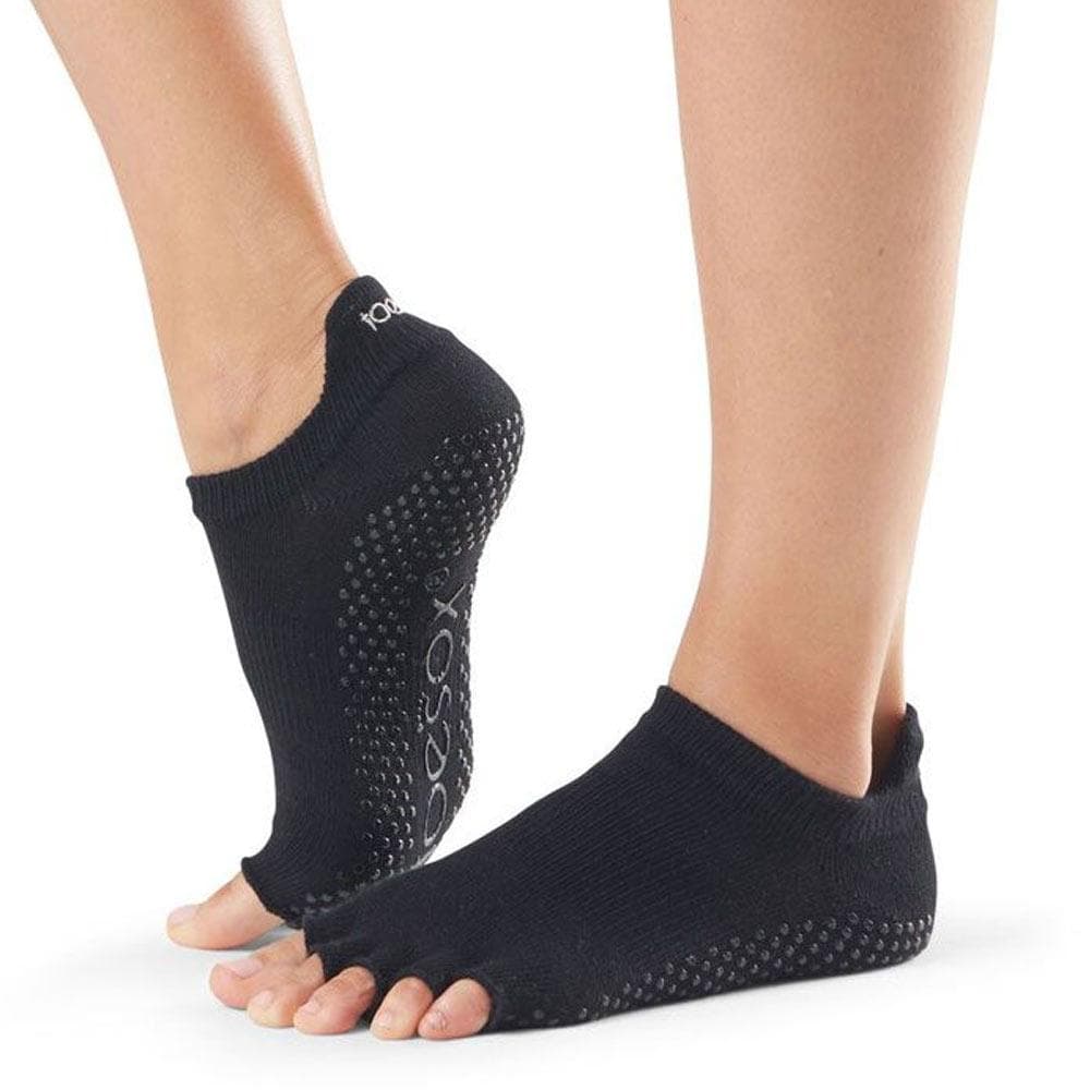Chaussettes Mitaine Noir Femme Toesox Lowrise Anti-dérapante 1