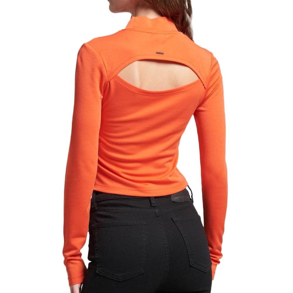 T-Shirt Manches Longues Orange Femme Superdry Open Back 2