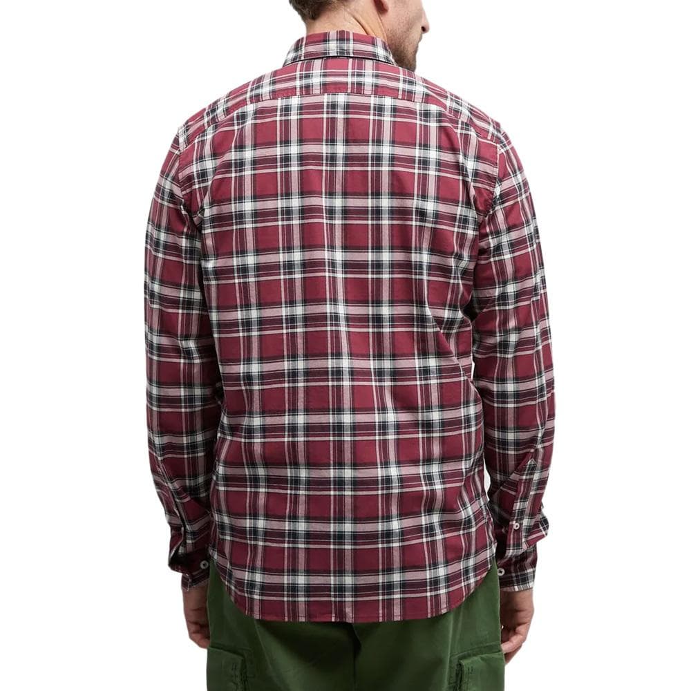 Chemise à Carreaux Marine/Bordeaux Homme Timberland Poplin 2