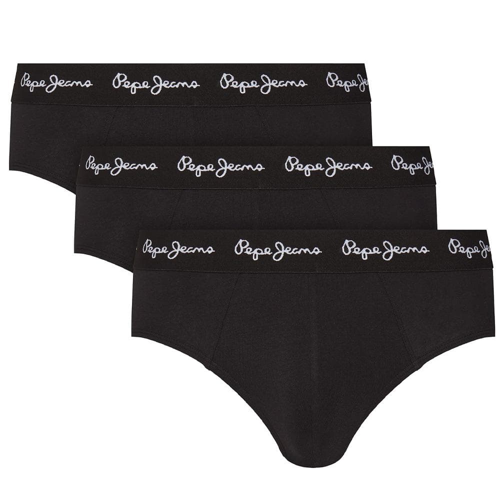 x3 Slips Noir Homme Pepe Jeans PMU 1