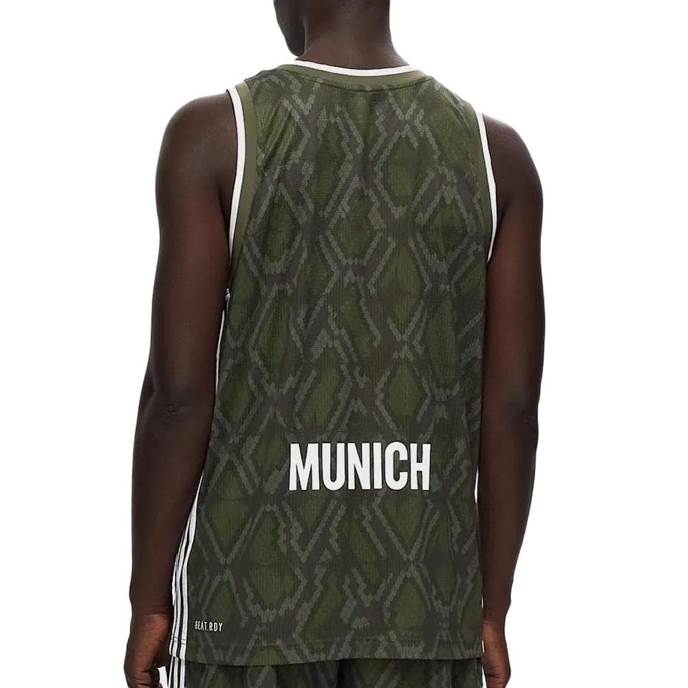 Bayern Munich Maillot Basketball Kaki Homme Adidas BSTN 2