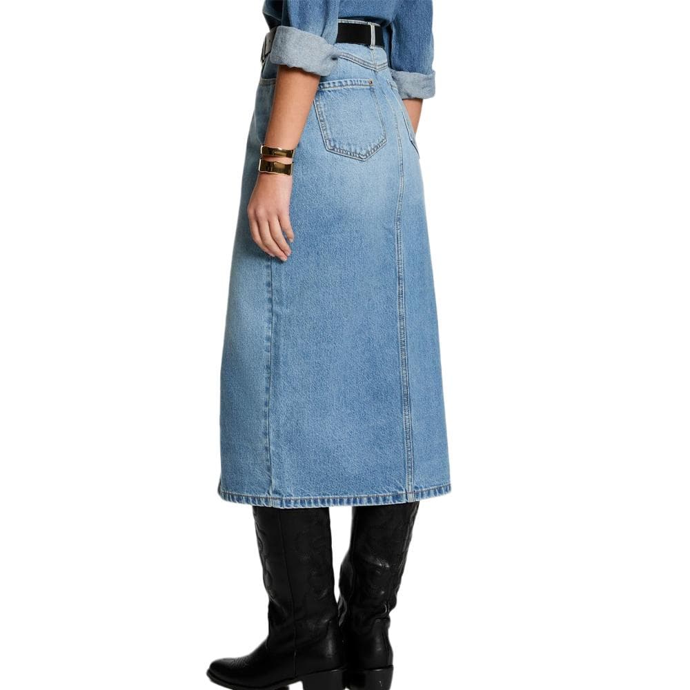 Jupe Midi Bleu Femme Morgan ROMA 2