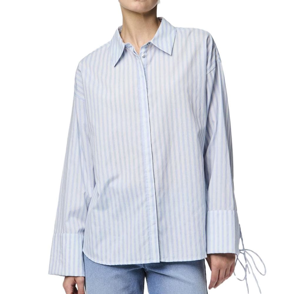Chemise Bleu à rayures Femme Pieces Sage 1