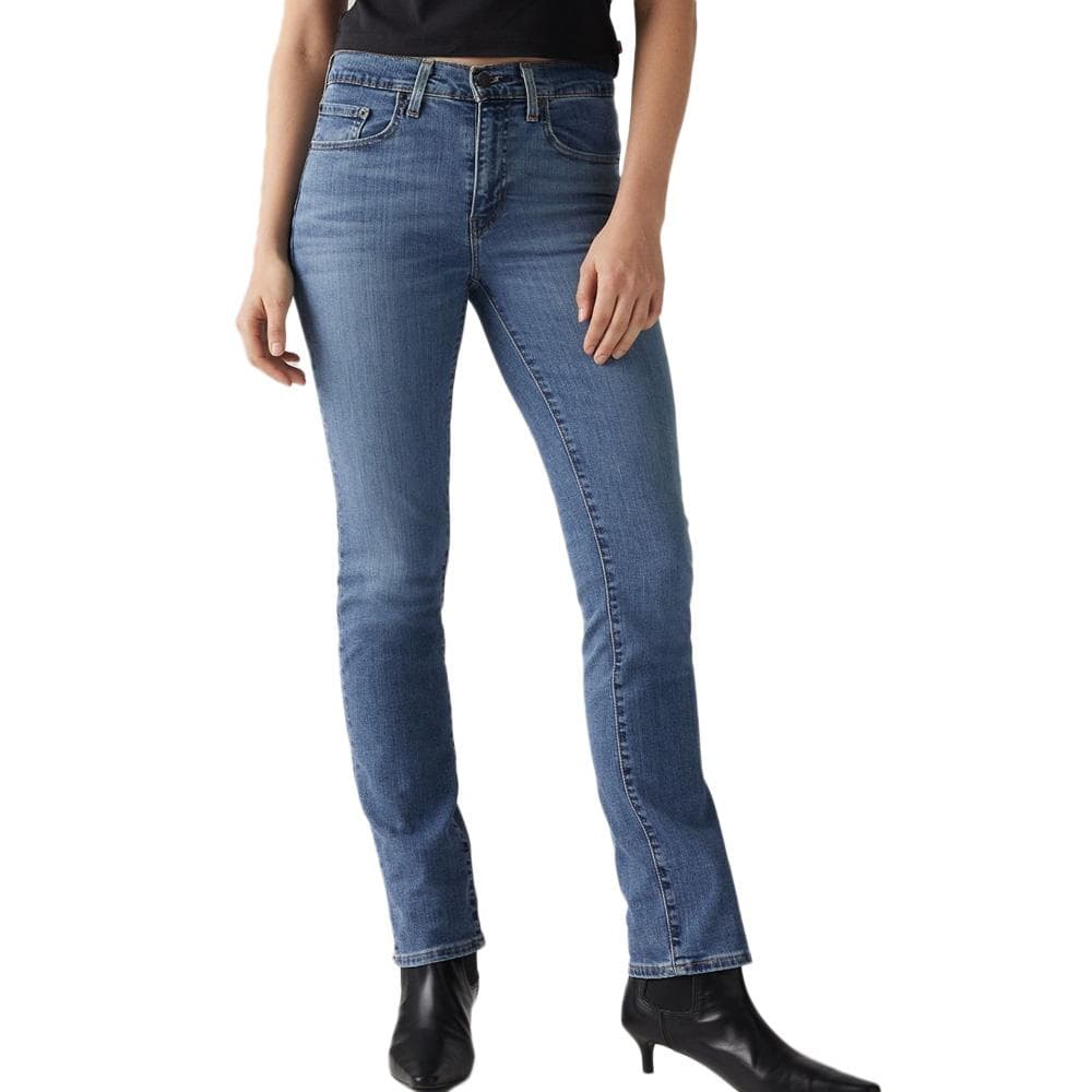 Jeans 724 Bleu Foncé High Rise Straight Med 1