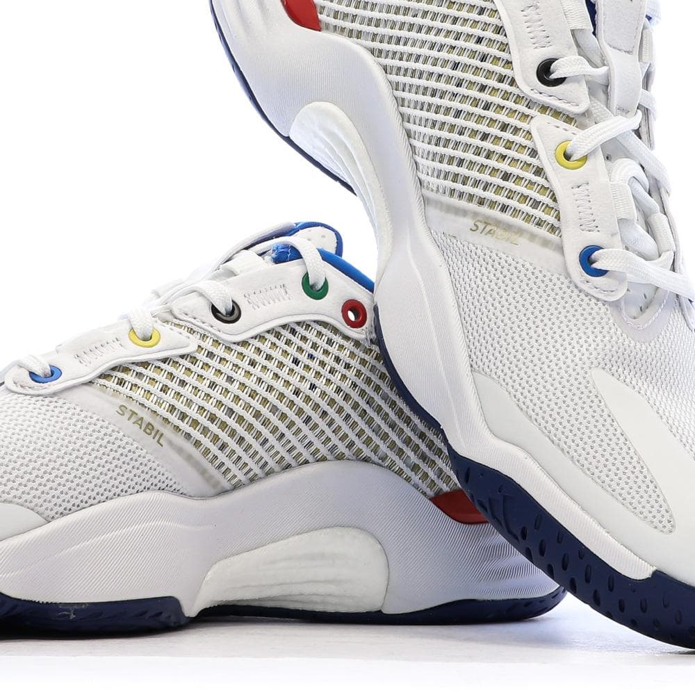 Baskets Blanches/Bleu/Doré Homme Adidas Stabil 7
