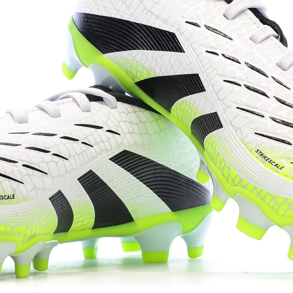 Chaussures de Foot Blanc/Noir/Jaune Junior Adidas Predator League MG 7