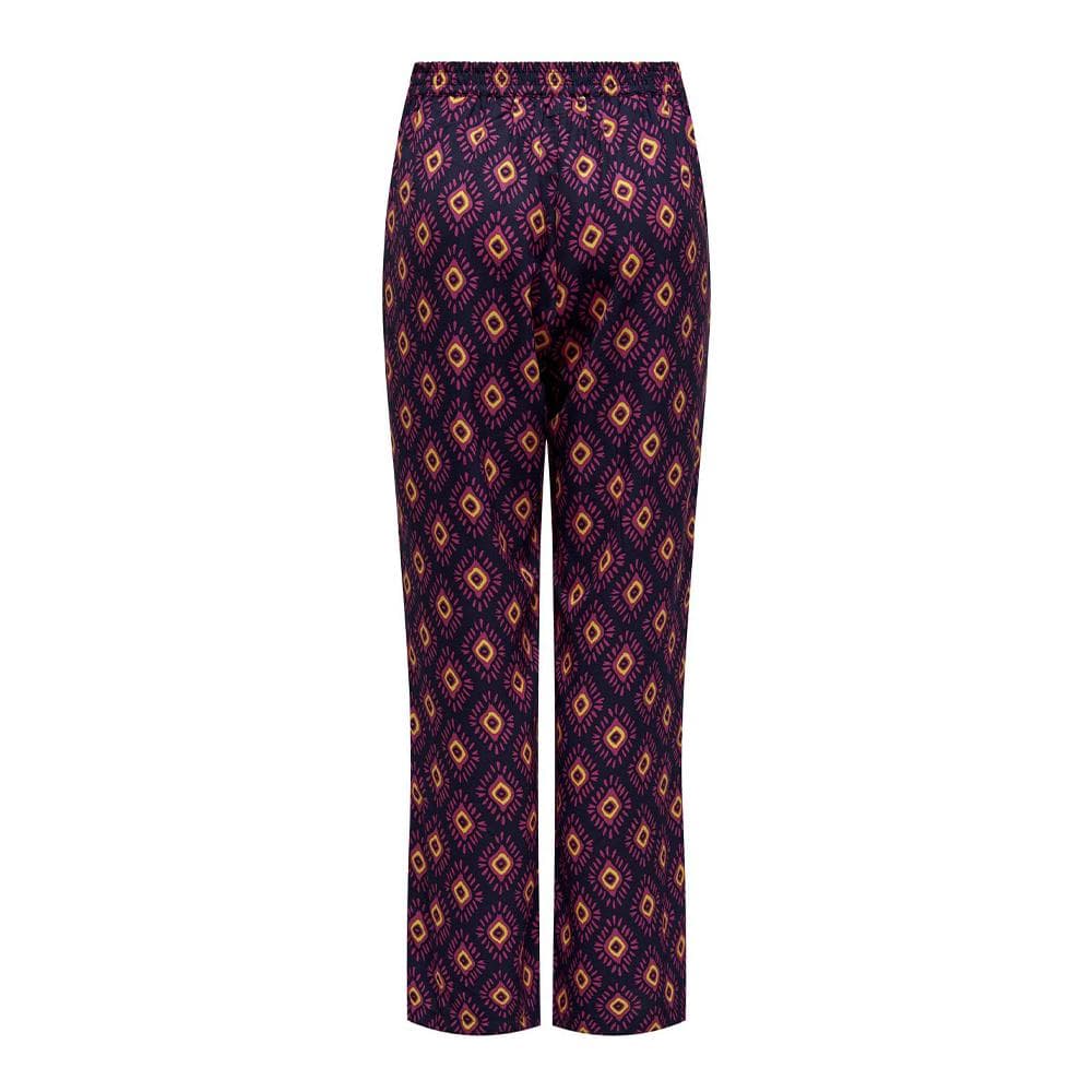Pantalons fluide Marine/Rose Femme Only Palazzo 2