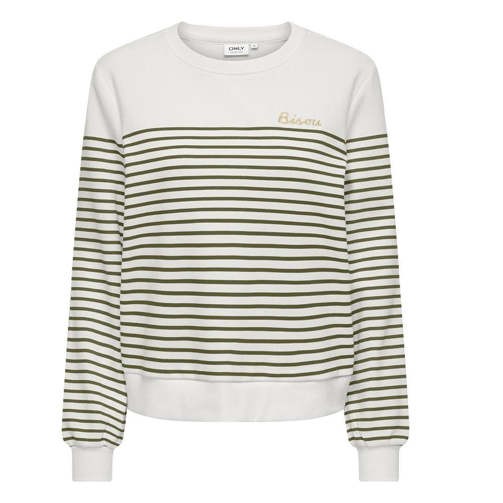 Sweat Blanc/Vert Femme Only Bine 1