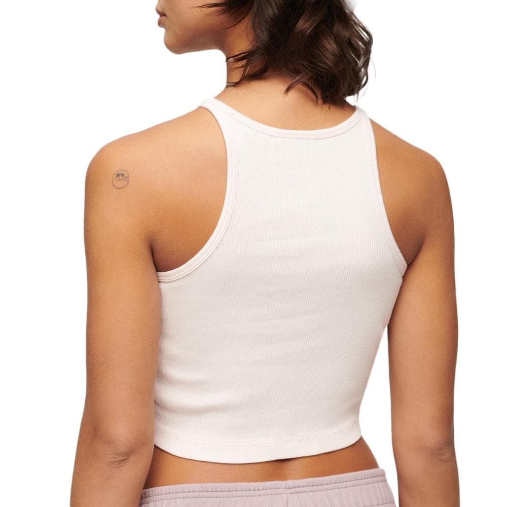 Top Blanc Femme Superdry Embroidered Racer 2