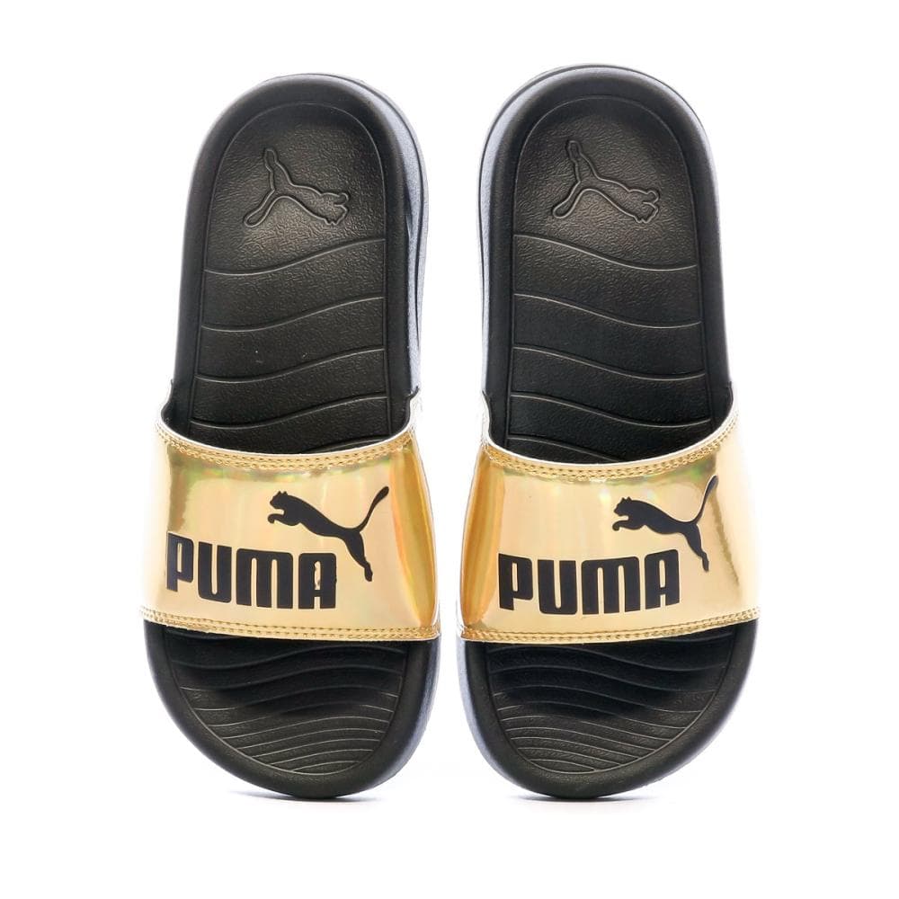 Claquettes Noir/Doré Femme Puma Popcat 20 Irridescent 3