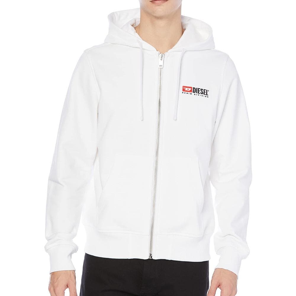 Sweat Zippé Blanc Homme Diesel Salby 1