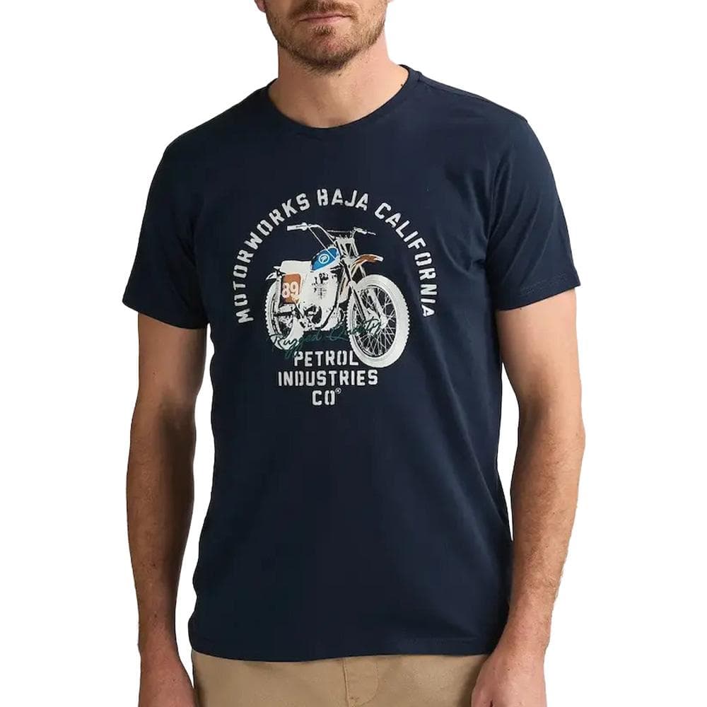 T-Shirt Marine Homme Petrol Industries Classic Print 1