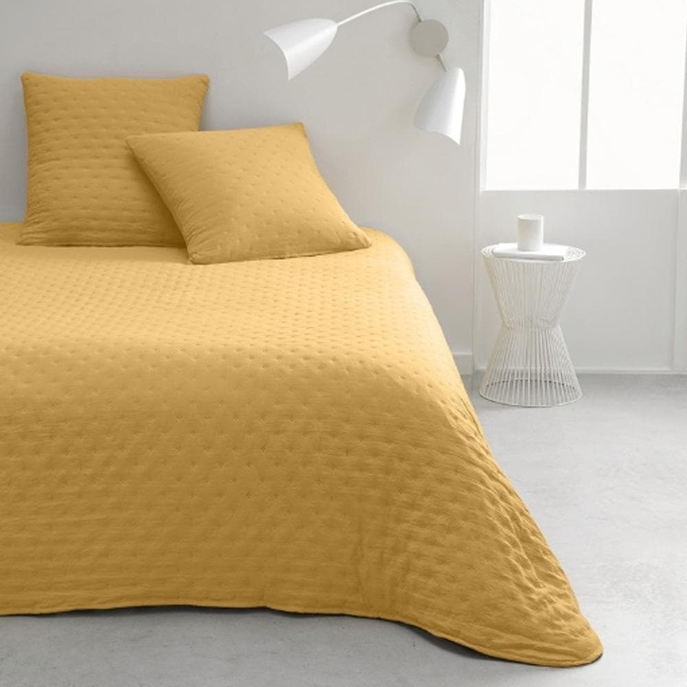 Couvre lit Jaune + 2 Taies D'oreiller Today 260x240cm 1