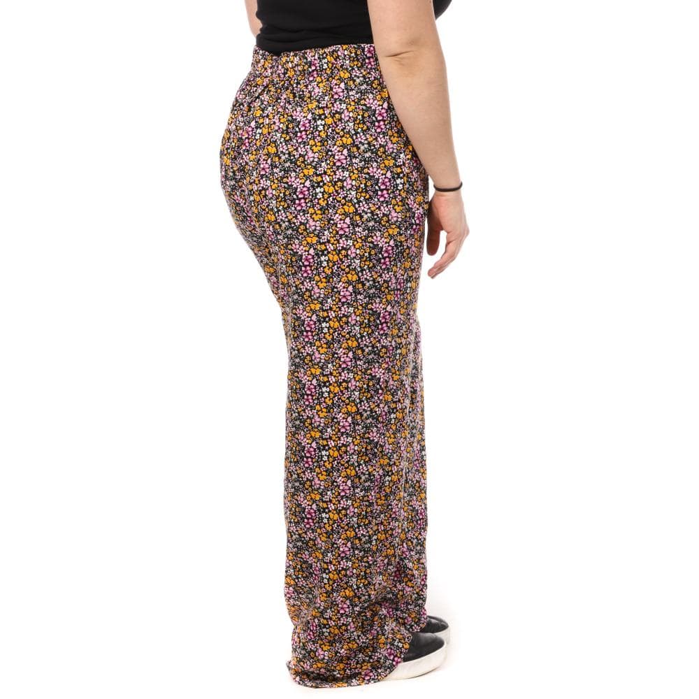 Pantalon Noir/Rose/Orange à Motifs Femme Vero Moda Curve Easy Hw Wide 2