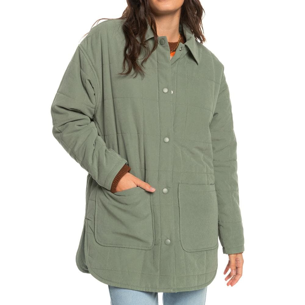 Manteau Matelassé Vert Femme Roxy Next Up 1