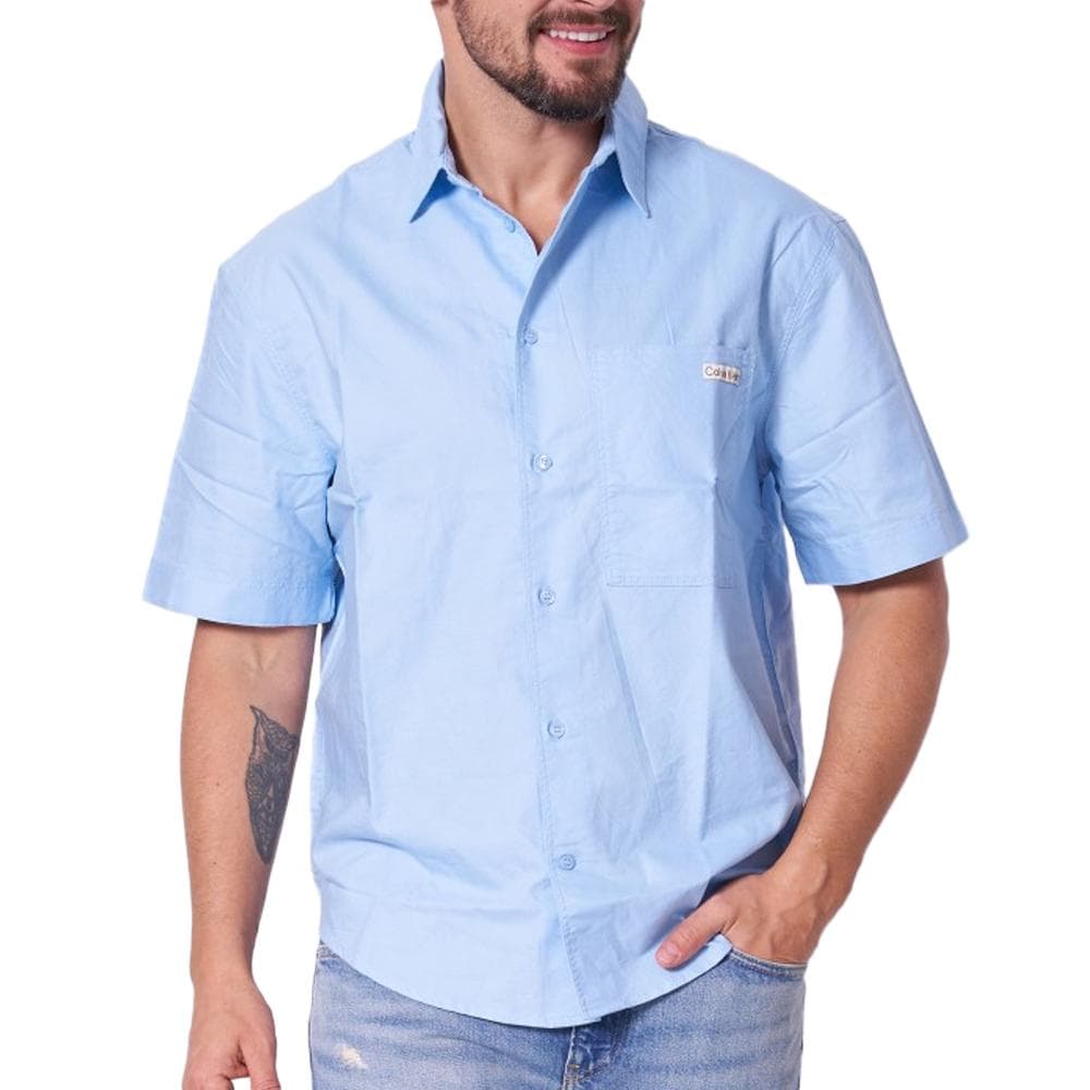 Chemise Bleu Homme Calvin Klein Jeans Oxford 1