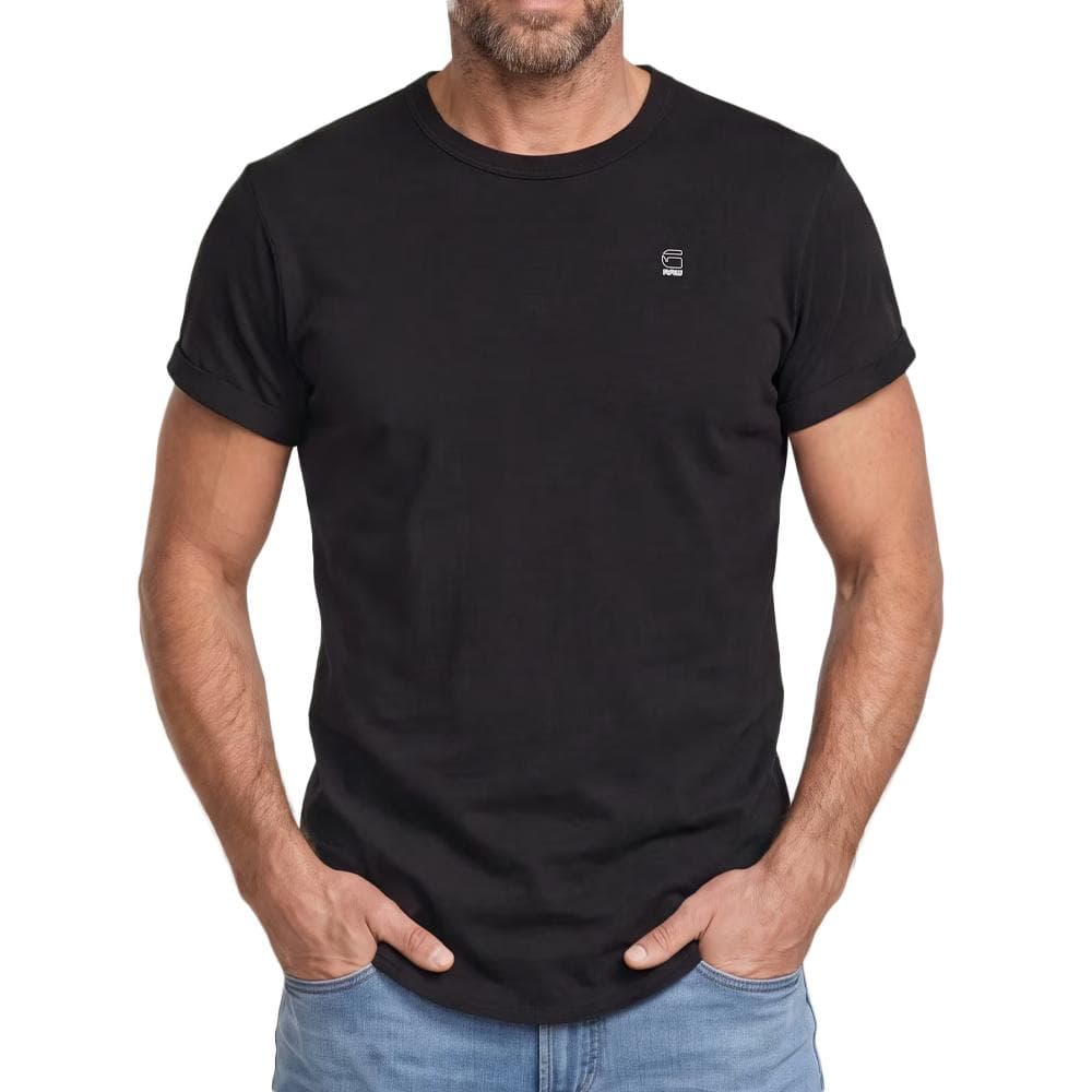 T-Shirt Noir Homme G-Star RAW Logo 1