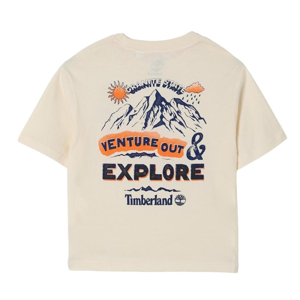 T-Shirt Beige Garçon Timberland T60434 Cream 2