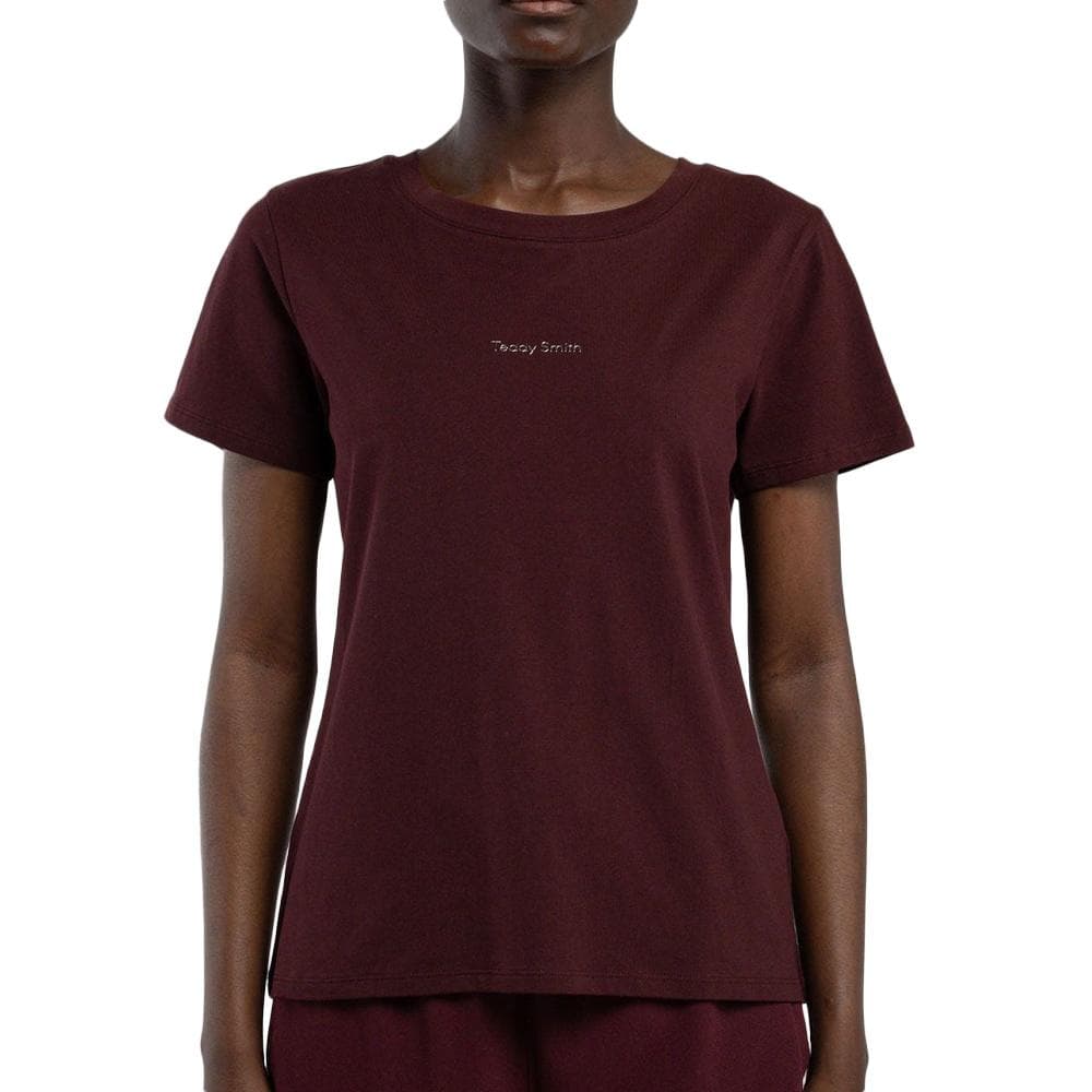 T-shirt Bordeaux Fille Teddy Smith Ribelles 1