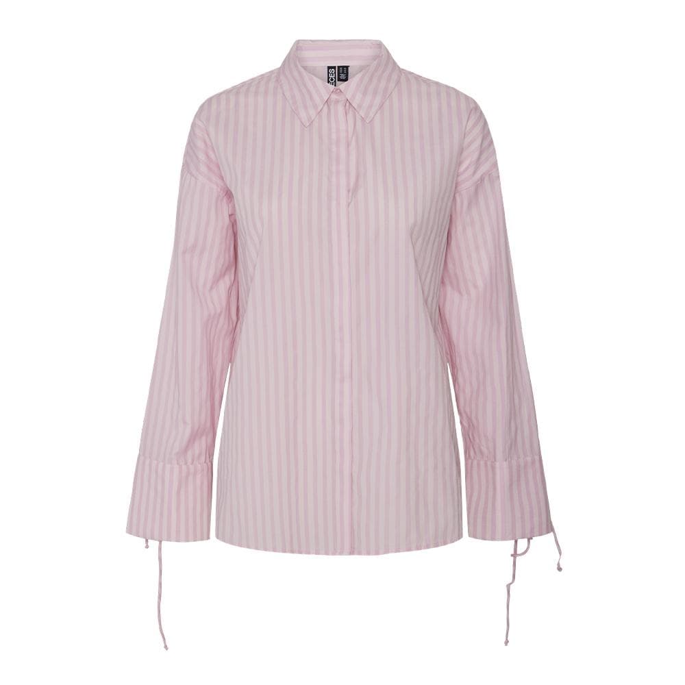 Chemise Rose à rayures Femme Pieces Sage 1